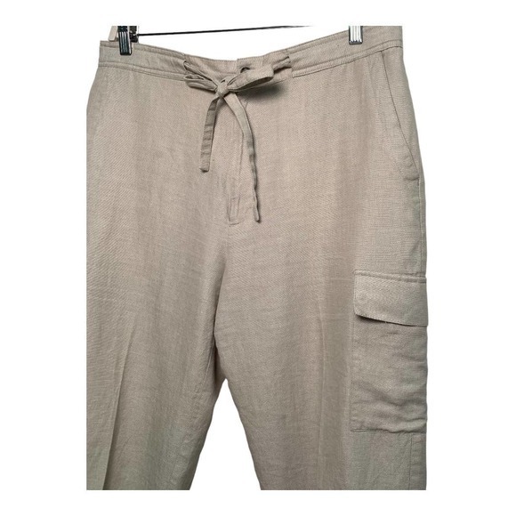 Claiborne Oatmeal Wide Leg Pull-on Cargo Pants Size M‎ - Picture 2 of 6